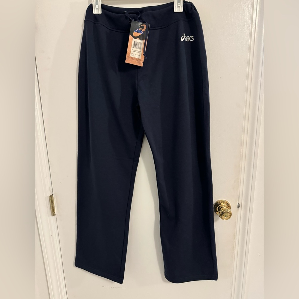 NWT ASICS Sweatpants Fleece Size M Womans Semi Fitted